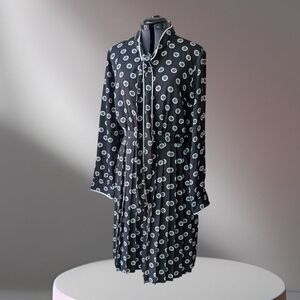 Modcloth Black and White Floral Pattern Dress